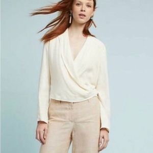 Ett:Twa by Anthropologie button wrapped blazer